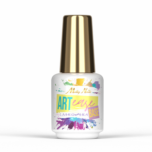 Grundierung für einfacheres Arbeiten mit Verzierungen: Art Ease Base MollyNails by Laskovska, HEMA/Di-HEMA-frei, klar, 15 g