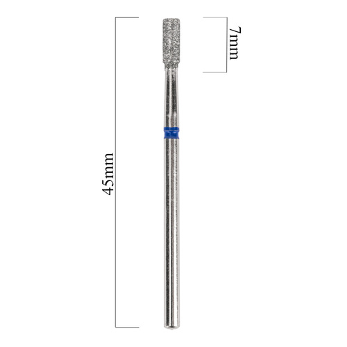 Fraise diamantée cylindrique bleue, taille moyenne