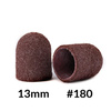 Capuchones abrasivos para pedicura con interior de algodón, 13 mm, grano 180, color marrón, AlleMed, 10 unidades