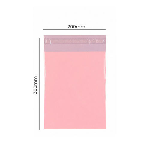 Foliopaki kurierskie 200x300 mm róż 50 sztuk