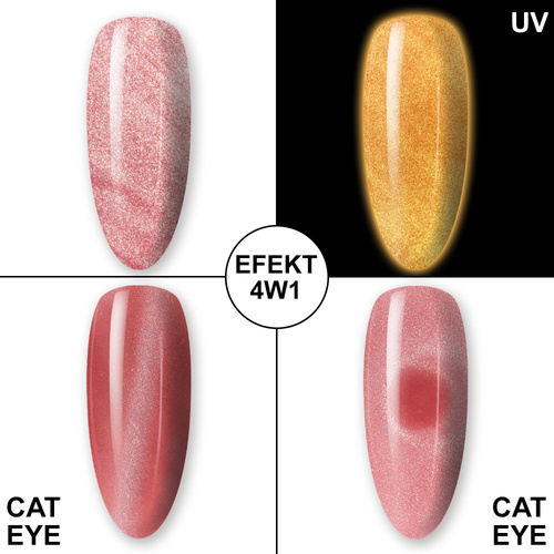 Vernis hybride phosphorescent « œil de chat » MollyLac Night Glowing Introspectre, sans HEMA/Di-HEMA, 10 g, n° 671