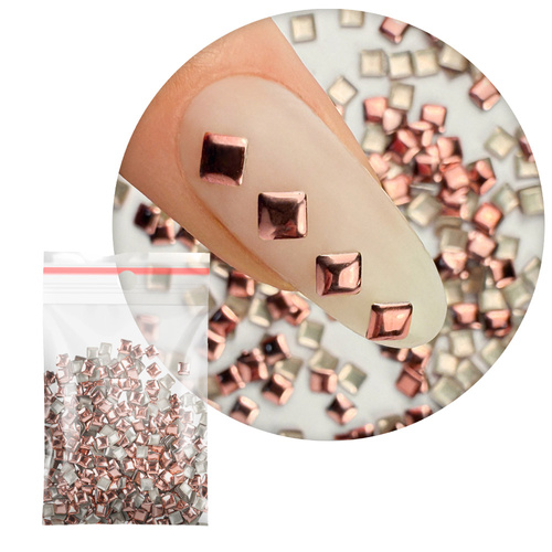 ShinePins gładkie ćwieki błyskotki ozdoby do paznokci kwadratowe large NTN Premium Nr 4 5g