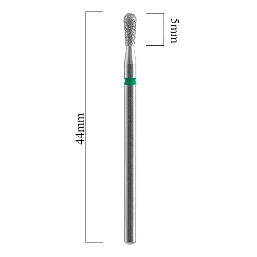 Frez diamentowy zapałka zielony Staleks PRO Expert 2,3/5mm