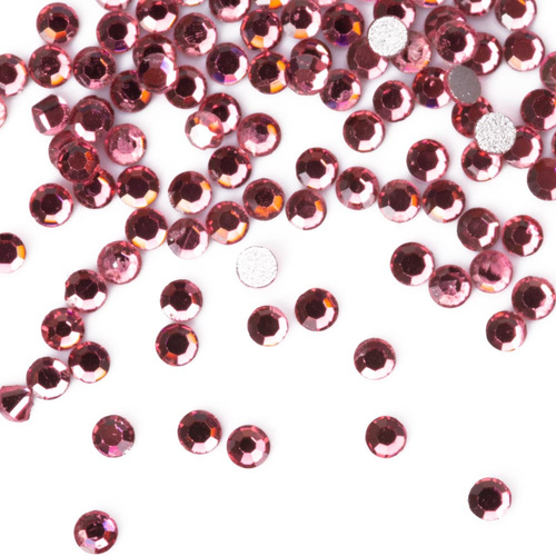 SS3 Rose glass nail rhinestones, approx. 1440 pcs per pack