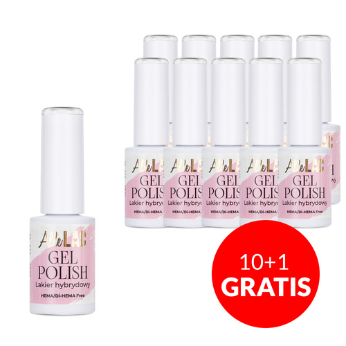 10 + 1 gratis. Esmalte híbrido LED/UV Gel Polish Whites W1 Snow White AlleLac sin HEMA/Di-HEMA, 6 g