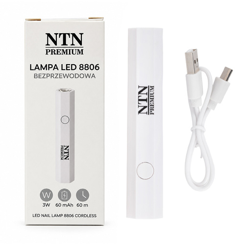 LED-лампа для нігтів 3 Вт NTN Premium для гібридних лаків та гелів 8806, біла