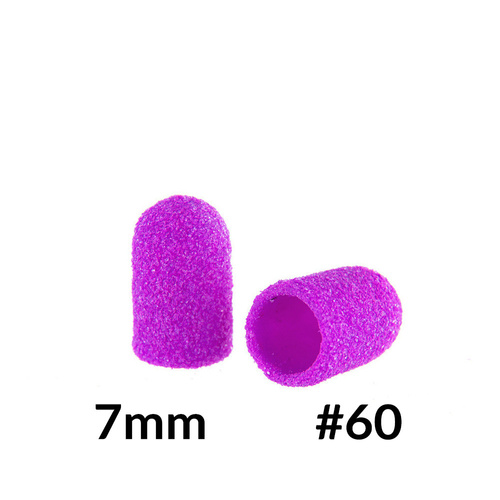 Pedicure-Kappen, 7 mm, Körnung 60, 10 Stück, ABS, Podo AlleMed, Violett (Purple)