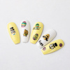 Autocollants 3D pour ongles pailletés sur le thème de Pâques BLE 1101D