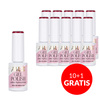 10+1 gratis Smalto ibrido LED/UV Gel Polish Reds R10 Wine AlleLac senza HEMA/Di-HEMA 6 g