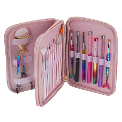 Trousse à crayons et étui à pinceaux « Sova » par Aleksandra Sowa-Falarz, rose