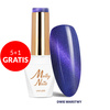 5+1 gratis Smalto ibrido LED/UV Gel Polish Cat Eye Seduction n. 241 Hypnotic Blue Molly Nails senza HEMA/Di-HEMA 8 g