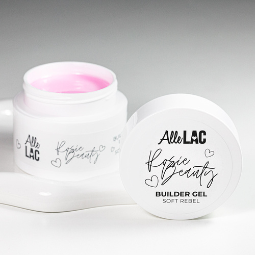 Samopoziomujący mleczno- różowy żel budujący Soft Rebel AlleLac x Rosie Beauty 45g