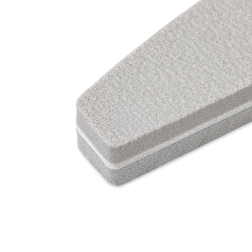 Nail file polisher, boat shape, 100/180 grit, gray