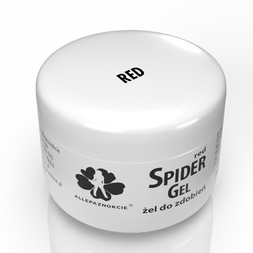 Żel do zdobień Spider Gel Allepaznokcie czerwony red 3ml
