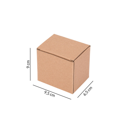 Boîte en carton découpée sur mesure pour cosmétiques, avec grille pouvant accueillir 6 flacons, couleur marron