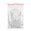 White tips without pockets, size 9, 60 pieces.