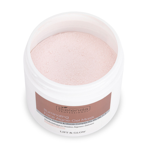Maschera viso illuminante alle alghe e in gel Bielenda Lift&Glow; 190 g