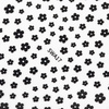 Autocollants pour ongles fins, fleurs, SWA17, noirs
