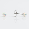 Studex System 75 Earrings, 4.5 mm Ball with Rock Crystals, 7522-0315