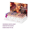 Paquete de 55 unidades: 45 esmaltes híbridos MollyNails The Trend Edit sin HEMA ni di-HEMA, de 8 g + 5 bases S.O.S. Fiber Angel Pink de 10 g, 45 plantillas para palitos y un expositor