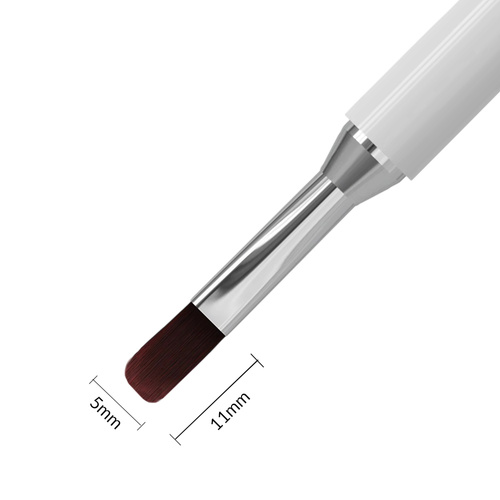 Pennellino doppio per gel: 9 mm a punta obliqua e 11 mm ovale – Staleks EXCLUSIVE