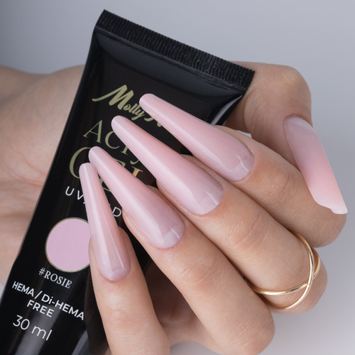 Gel acrylique Polygel pour extension des ongles AcrylGel Molly Nails sans HEMA/Di-HEMA Rosie 30 ml