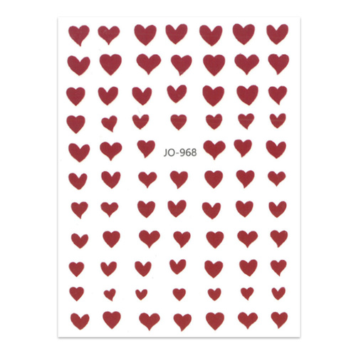 JO-968 Thin Self-Adhesive Heart-Shaped Nail Stickers