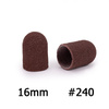 Cappucci abrasivi per pedicure con interno in cotone, 16 mm, grana 240, marroni, AlleMed, 10 pezzi