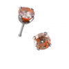 75 Cubic Zirconia neon earrings in silver claws (7592 - 0163)