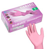 Guantes desechables de nitrilo para diagnóstico y protección Diamante, talla S, color rosa, 100 unidades