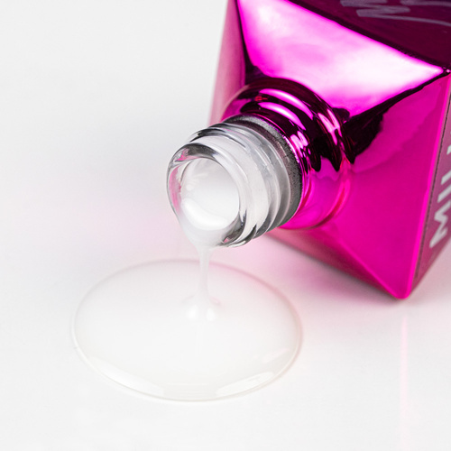 10+1 gratis Top Milky MollyNails, smalto lattiginoso no-wipe senza risciacquo, Milky White, senza HEMA/Di-HEMA, 10 g