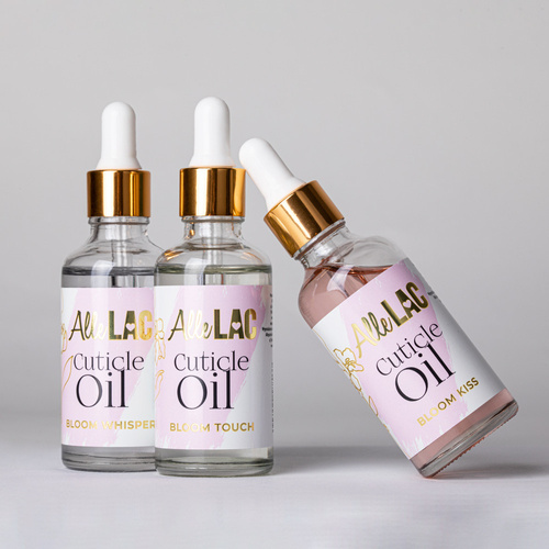 10+1gratis Oliwka do skórek z zakraplaczem AlleLac o zapachu Bloom Whisper 50 ml