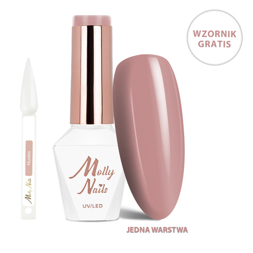 Smalto ibrido LED/UV Gel Polish The Trend Edit n. 308 Vintage Rose MollyNails senza HEMA/Di-HEMA 8 g + Campionario Nudes IN OMAGGIO