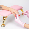 Maniküre-Stütze auf goldenen Füßen von AlleLac, rosa