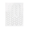 Naklejki samoprzylepne na paznokcie/ French/ Francuska linia uśmiechu 39szt silver DH-808 MollyNails