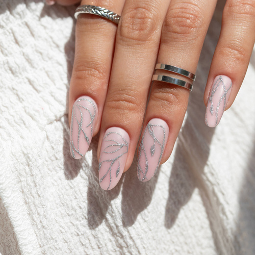 Pasta para decoraciones ProArt Paste Molly Nails Silver sin HEMA ni Di-HEMA, 5 g, n.º 14