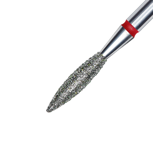 Fresa diamantata a fiamma rossa Staleks Expert 2,3/10 mm