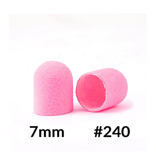 Kapturki do pedicure 7 mm gradacja 240 10 szt Fabric Podo AlleMed Różowy Pink