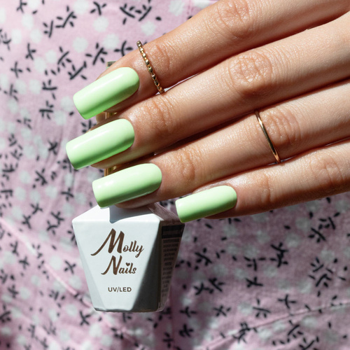 Lakier hybrydowy Molly Nails Fancy Fashion Mint Cocktail HEMA/Di-HEMA Free 8g Nr 337
