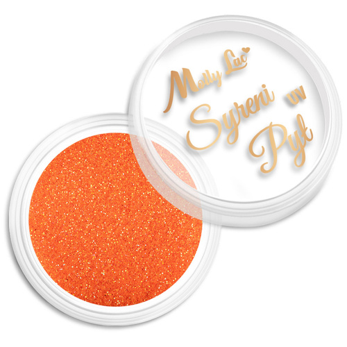 Polvo para uñas neón MollyLac «Polvo de sirena», que brilla bajo la luz UV, frasco de 2,5 g, n.º 3
