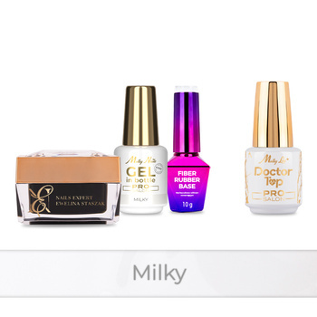 PRO MATCH SYSTEM 3+1 Milky: 3x żele 15g: Jelly&SelfLeveling&Gel in bottle+Doctor Top 10g GRATIS
