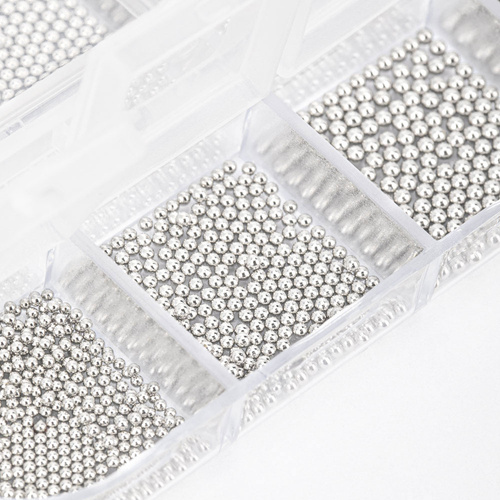 Kasetka z ozdobami bulion Molly Nails srebrny silver 1000 sztuk