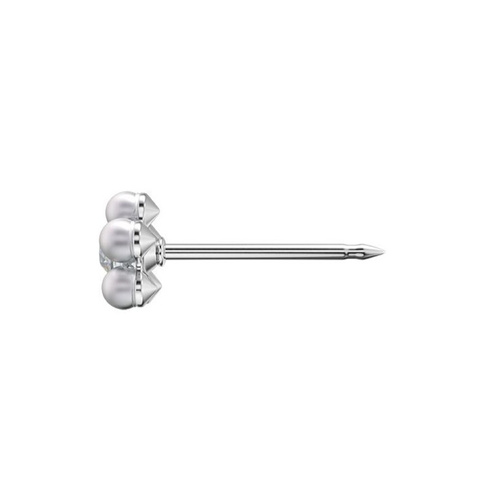 Boucles d'oreilles Studex System 75 marguerite avec diamant inoxydable marguerite blanche perle 7512-6301 2 pièces