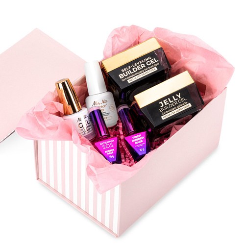 PRO MATCH SYSTEM 5+1 Angel Pink: 3 gels: Jelly & Self-Leveling & Gel in a bottle + 2 base coats + Doctor Top 15g FREE