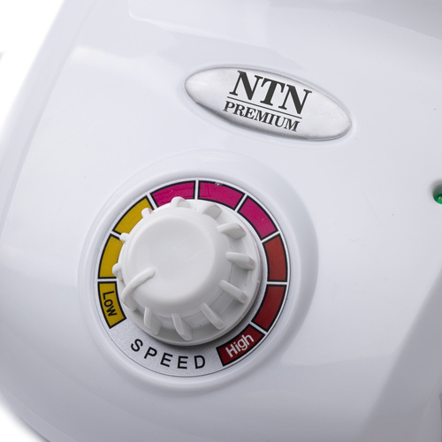 Fraiseuse à ongles à transformateur 65 W NTN Premium pour manucure et pédicure, blanche, DM208, 35 000 tours/minute, câble de 3 m