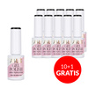 10+1 БЕЗКОШТОВНО Гібридний лак LED/UV Gel Polish Browns B10 Black AlleLac без HEMA/Di-HEMA 6 г