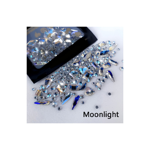 Ozdoby do paznokci MollyNails cyrkonie moonlight mix 150 szt