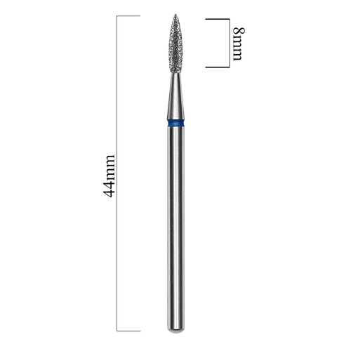 Staleks Expert Diamantfräser, spitz, blau, 1,8/8 mm