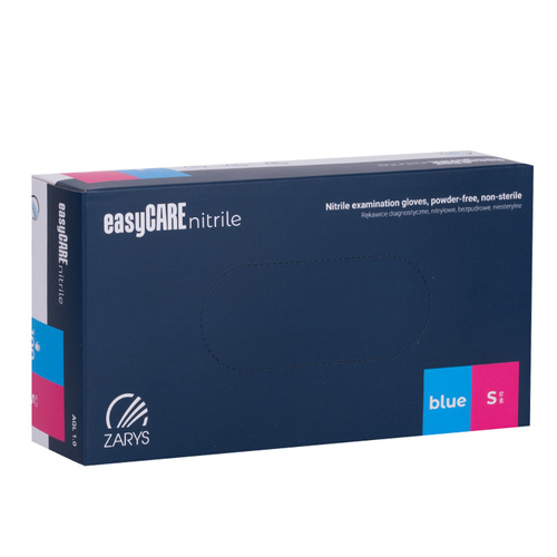 Gants jetables en nitrile à usage diagnostique et de protection Easycare nitrile Blue, taille S, bleus, 100 pièces