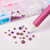 Crayon applicateur de cire pour la pose de zirconias et de décorations AlleLac, rose